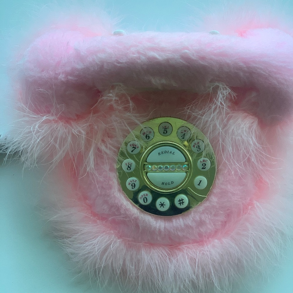 Fuzzy Pink Princess Telephone
